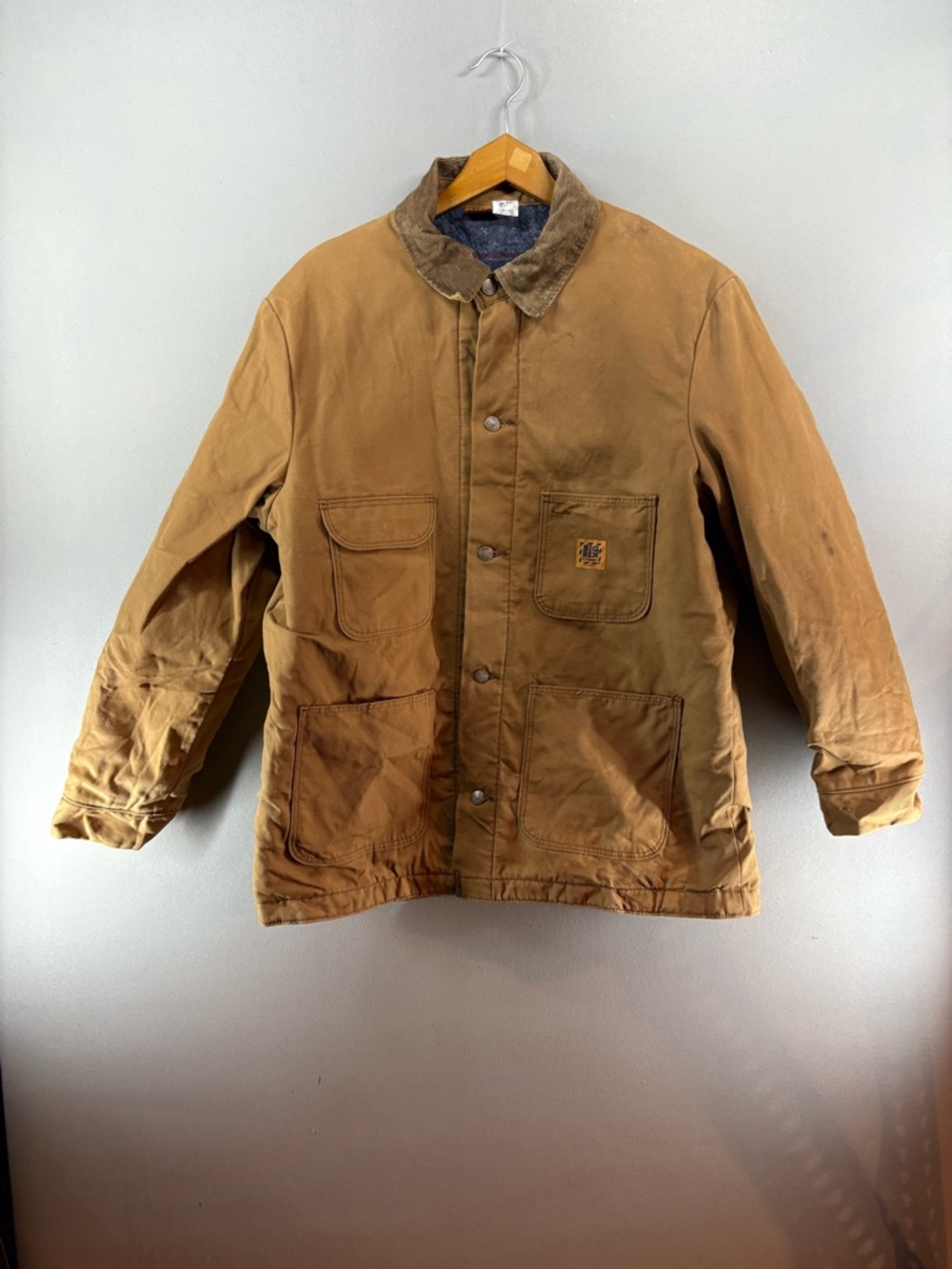 Vintage Big Ben Wrangler Denim Jacket Mens 42 Blanket Lined Workwear USA